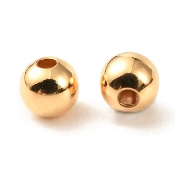 Мъниста топче 3 мм с 18К златно покритие  -  50 бр