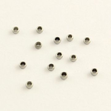 Стопер мъниста 1.5x 0.8 мм от неръждаема стомана 304- 40 броя 