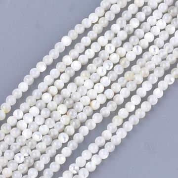 1 Мъниста от седеф, изработени от естествена морска мида