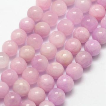 Мъниста кръгли от скъпоценния камък Кунцит 33