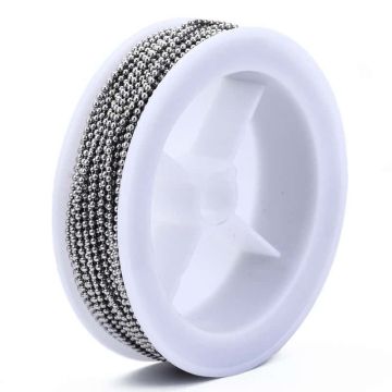 Синджир Ball Chains от неръждаема стомана 304, 1,5 мм, запоени звена - ролка 10 метра