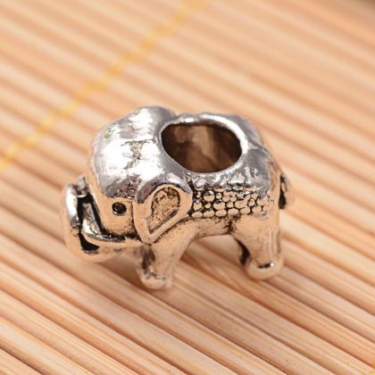 Metal beaded elephant 