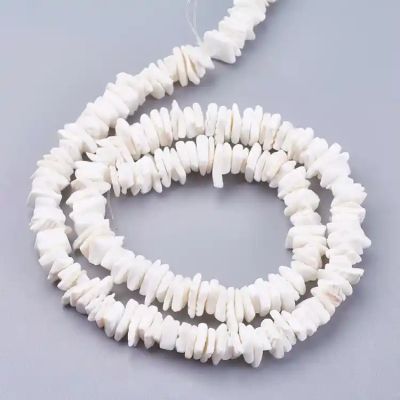 Ефектни мъниста, квадратен чипс от морска раковина 1~3,5x4,5~10x4,5~10 мм - наниз 39~ 42 см