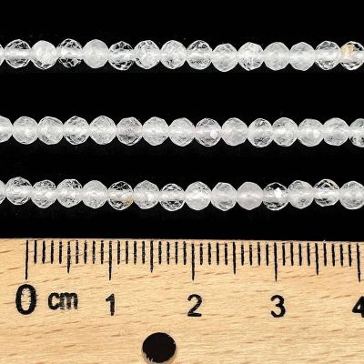 5 Наниз от фасетирани кварцови мъниста с дължина 39,5 см - измерване
