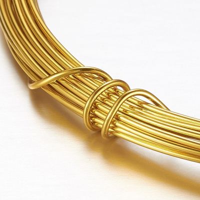 Алуминиева галванизирана в златно тел 1мм -  около 10м