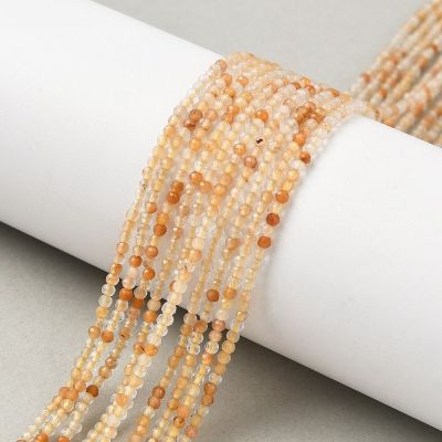 Рутилов кварц фасетирани мъниста 2 мм, Rabbit Fur - наниз 39 см