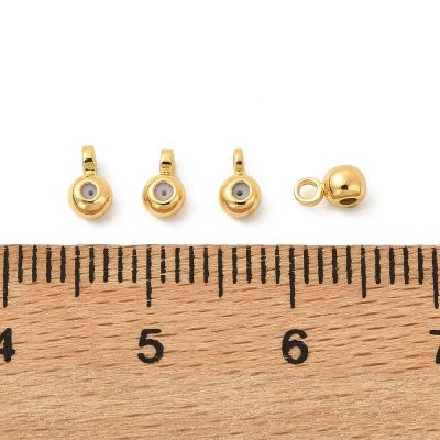  Мъниста държачи с гумена вложка, 5x3x2.5мм с 18K златно покритие - 2 бр