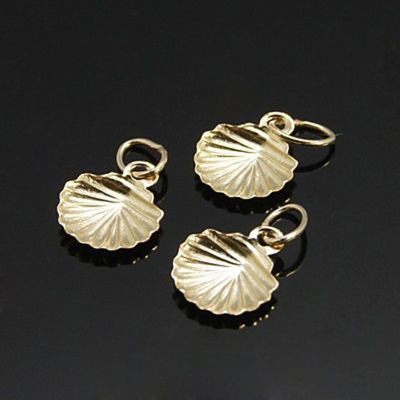 Висулка мида с 14K златно ламиниране / 1/20 Gold Filled,  9 мм - 1 бр