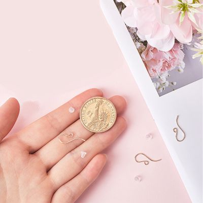 Кукички и стопер за обеци 20x8мм с 14K златно ламиниране / Gold Filled - 1 чифт
