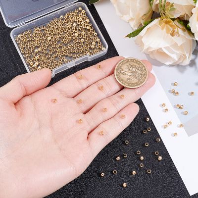 Мини мъниста 3x2.3мм с 14K златно ламиниране/ Gold Filled - 20 бр.
