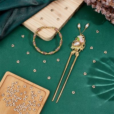 Вълнообразни мъниста диск 6x2 мм с 14K златно ламиниране / Gold Filled - 5 броя
