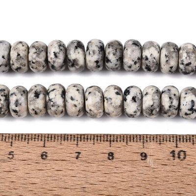 Далматински яспис, рондел мъниста 10~10.5x5.5~6 мм - наниз ~17 см
