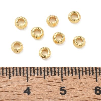 Мънисто месингов разделител Octagon 4 × 2 мм - 5 бр