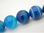 Ахат Royal Blue мъниста 8мм - 23 броя