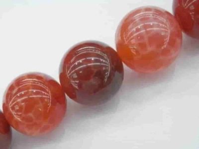 Ахат Fire Crackle agate мъниста 8мм