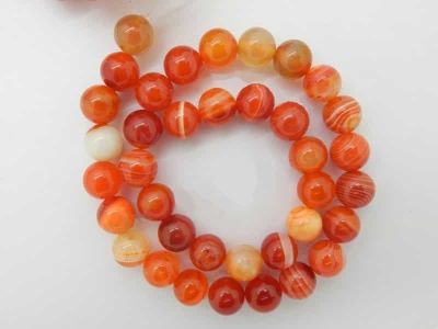 Ахат Natural stripe мъниста 8мм - 23 броя