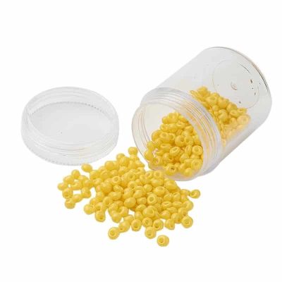Синци Fringe мини мъниста в жълт цвят 2