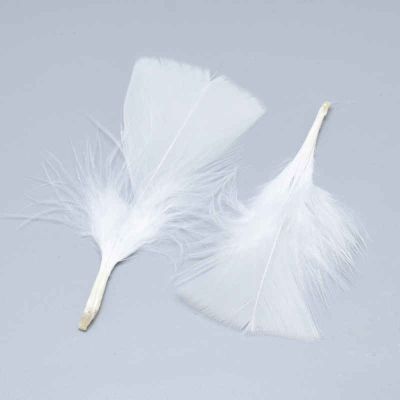 Пера за рокли и шапки Turkey Feather бели 1