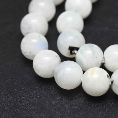 Естествен Лунен камък мъниста 6,5мм наниз