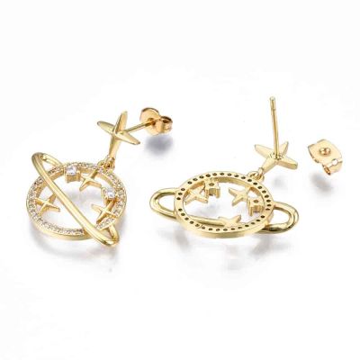 Обеци Юпитер с инкростация от Cubic Zirconia чифт