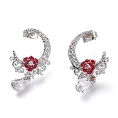 Дамски модни обеци с декорация от Cubic Zirconia 1