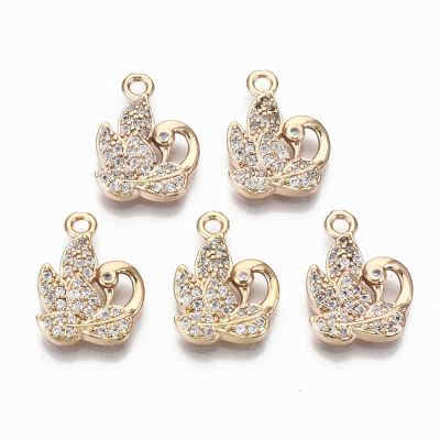 Метален лебед с декорация от Cubic Zirconia 2