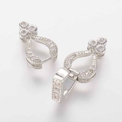 Клипс закопчалка 8,5x30 мм с украса от Cubic Zirconia В