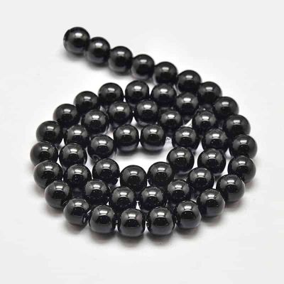 Стъклени мъниста 6мм Клас А, реплика на Austrian Crystal Black 1