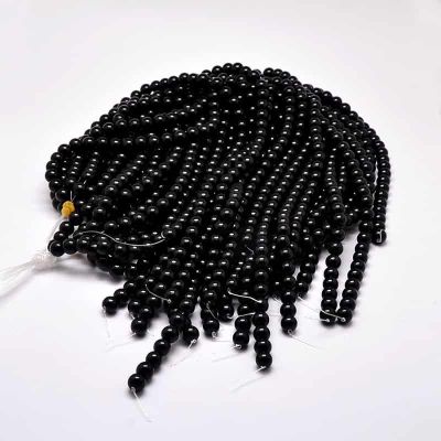Стъклени мъниста 6мм Клас А, реплика на Austrian Crystal Black 2